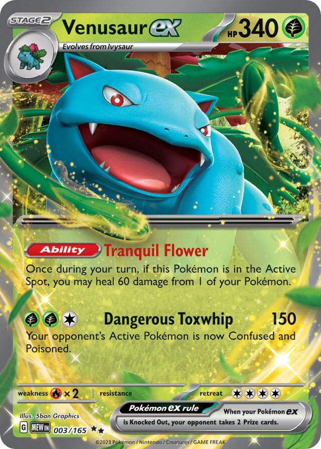 Venusaur ex: Scarlet & Violet 151 003/165 - Pokemon Single Card