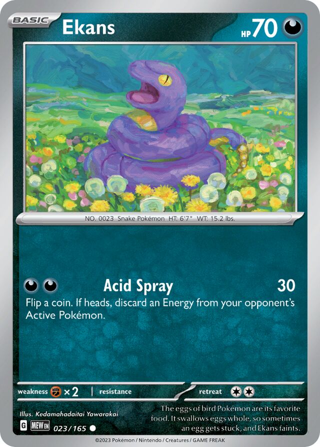 Ekans: Scarlet & Violet 151 023/165 - Pokemon Single Card