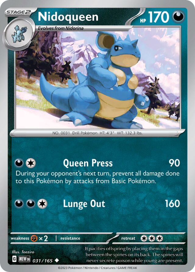 Nidoqueen: Scarlet & Violet 151 031/165 - Pokemon Single Card
