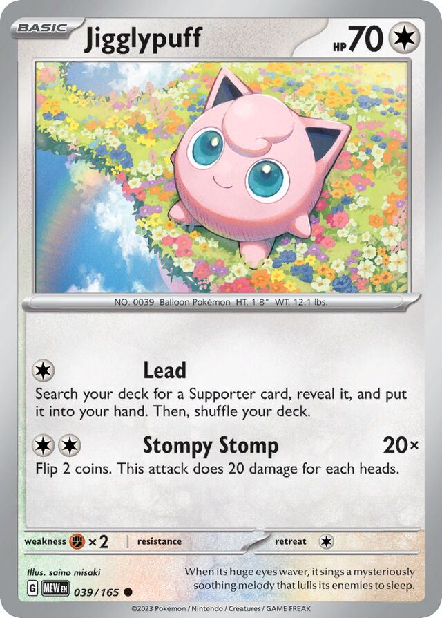 Jigglypuff: Scarlet & Violet 151 039/165 - Pokemon Single Card