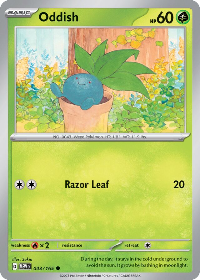 Oddish: Scarlet & Violet 151 043/165 - Pokemon Single Card