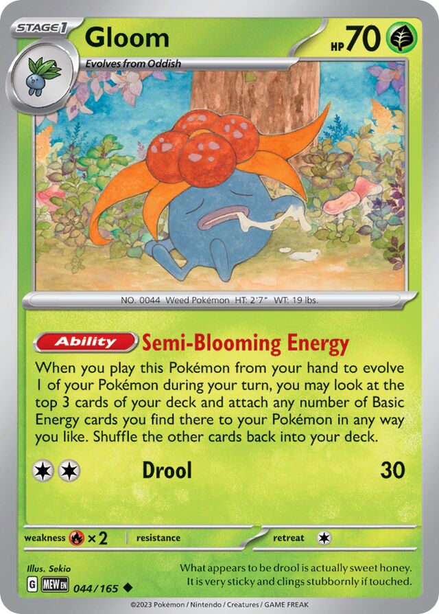 Gloom: Scarlet & Violet 151 044/165 - Pokemon Single Card