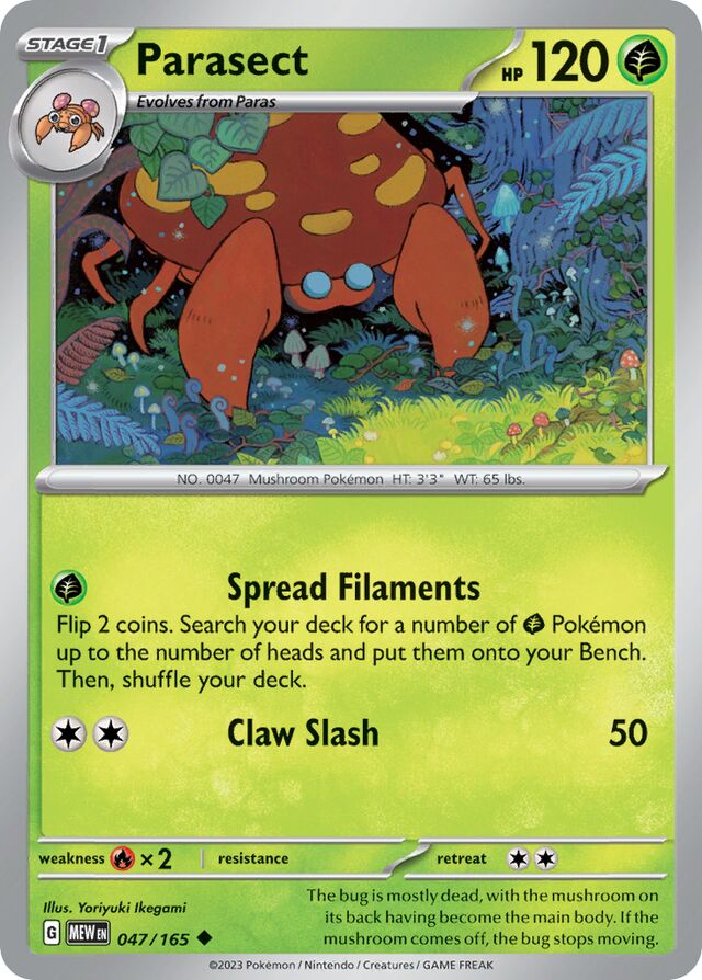 Parasect: Scarlet & Violet 151 047/165 - Pokemon Single Card