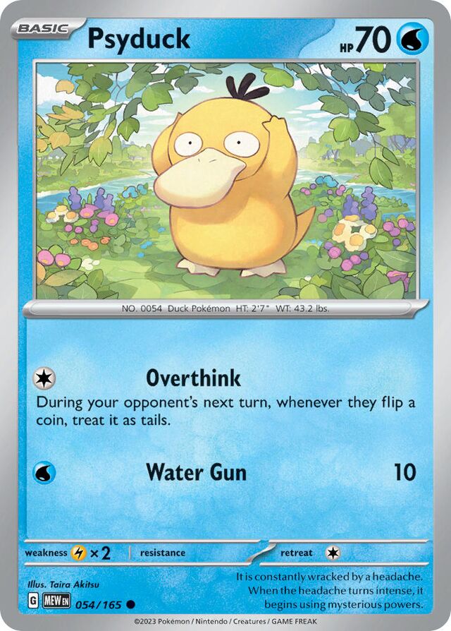 Psyduck: Scarlet & Violet 151 054/165 - Pokemon Single Card – Card