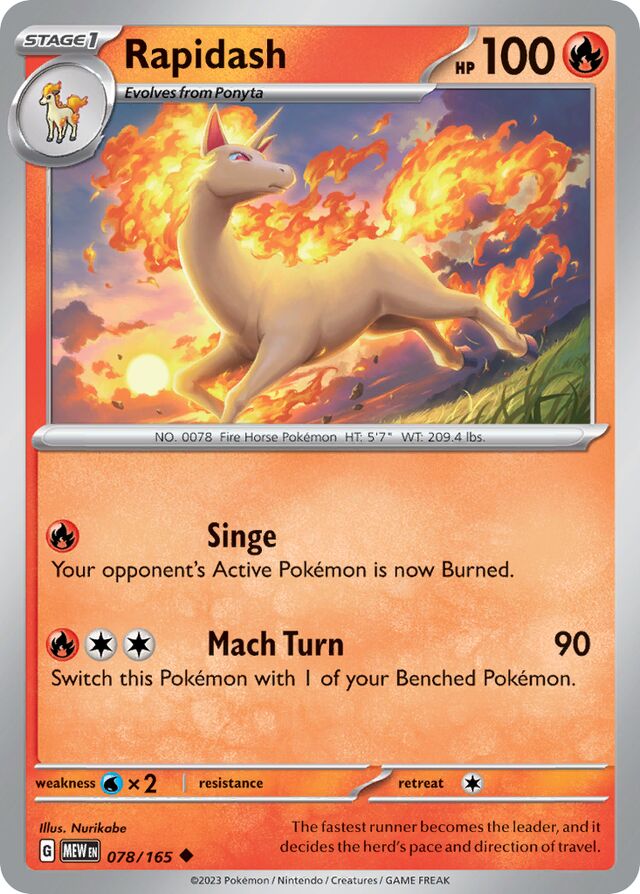Rapidash: Scarlet & Violet 151 078/165 - Pokemon Single Card