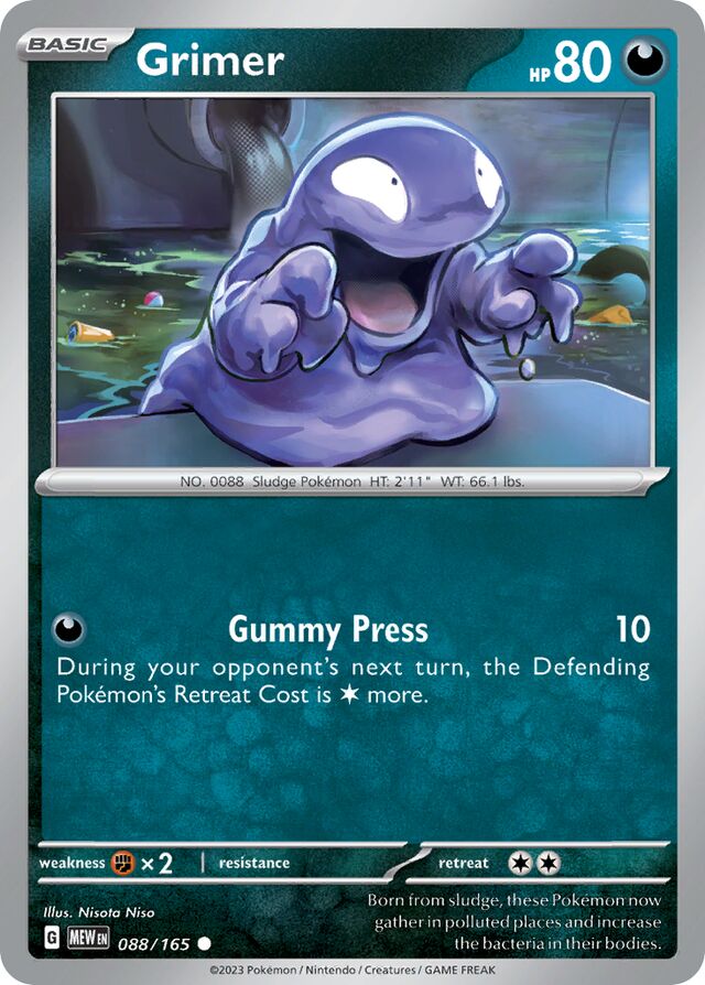 Grimer: Scarlet & Violet 151 088/165 - Pokemon Single Card