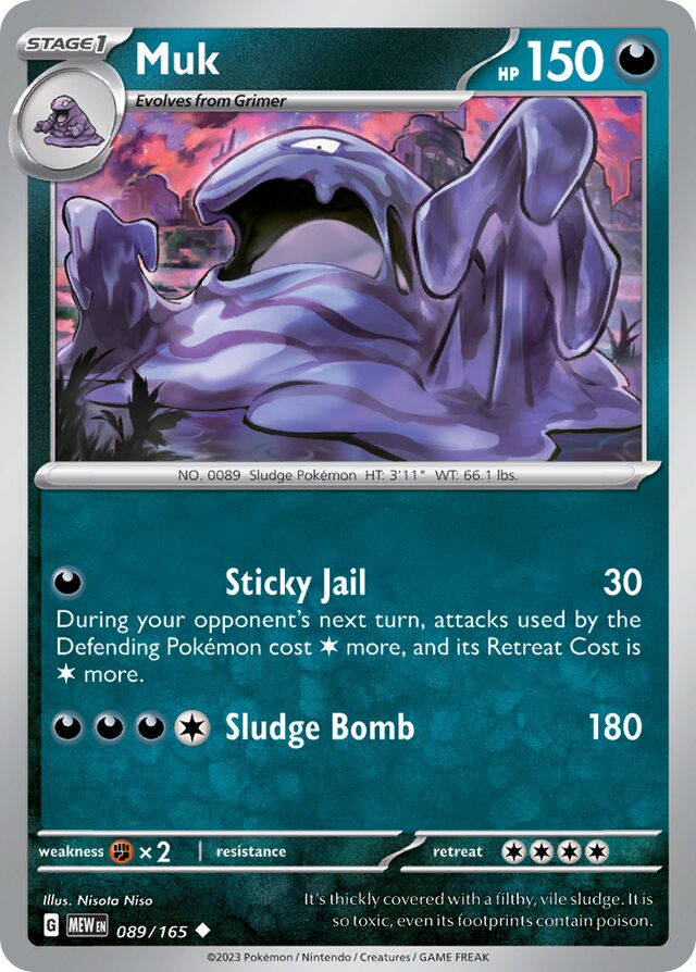 Muk: Scarlet & Violet 151 089/165 - Pokemon Single Card