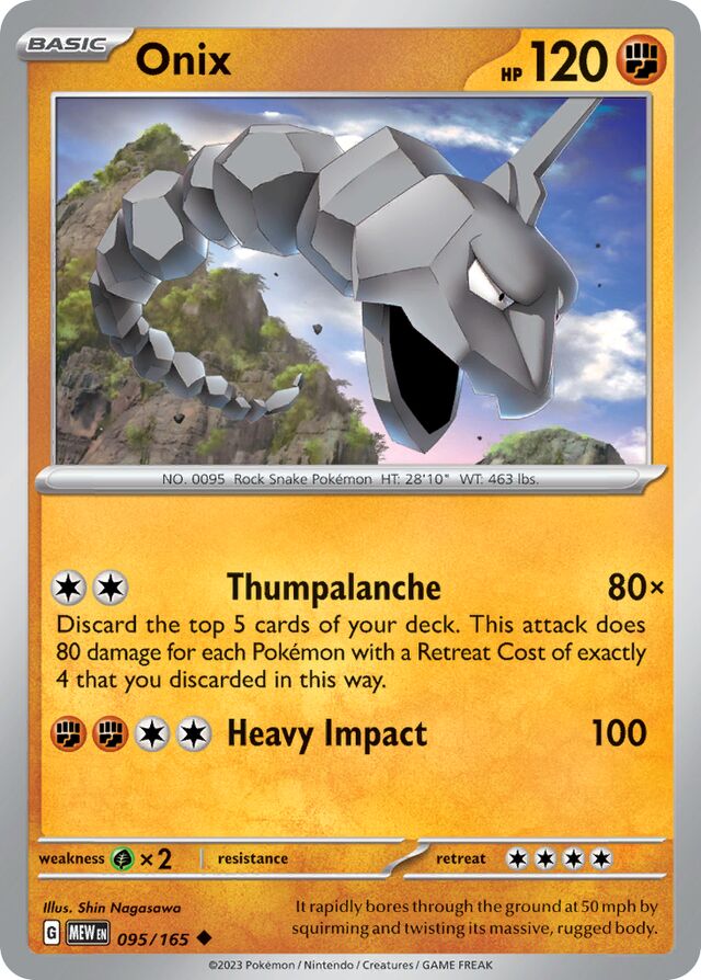 Onix: Scarlet & Violet 151 095/165 - Pokemon Single Card