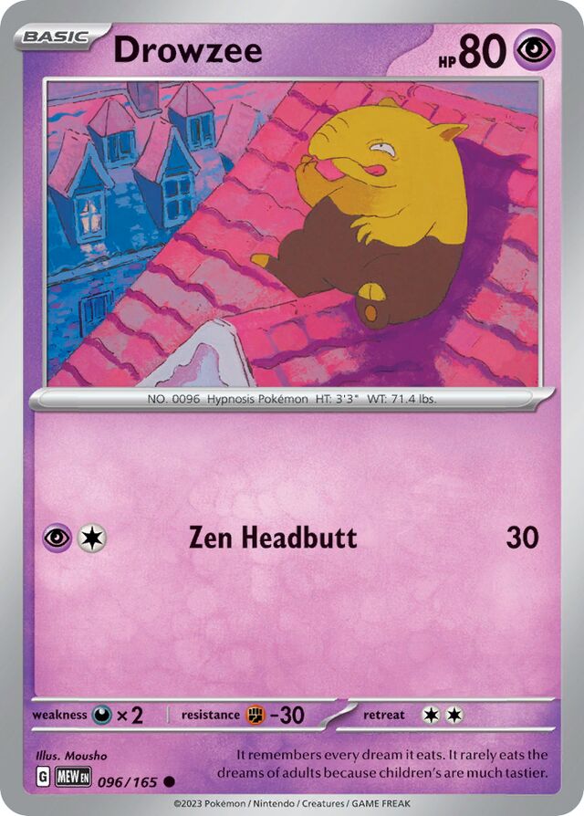 Drowzee: Scarlet & Violet 151 096/165 - Pokemon Single Card