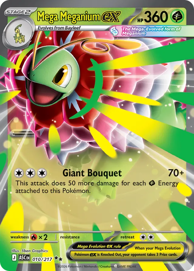 Mega Meganium ex: Ascended Heroes 010/217 - Pokemon Single Card