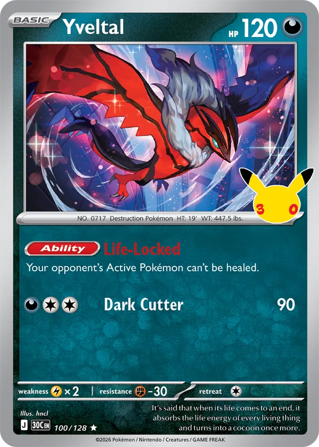 Yveltal: 30th Celebration 100/128 - Pokemon Card