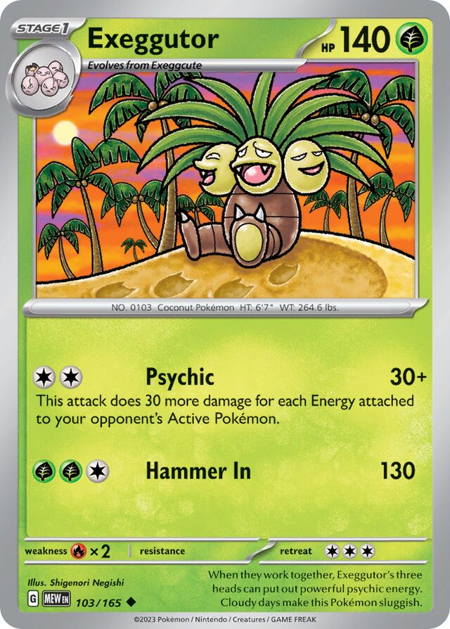 Exeggutor: Scarlet & Violet 151 103/165 - Pokemon Single Card