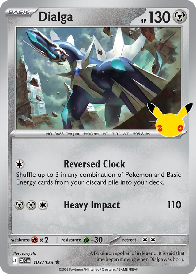 Dialga: 30th Celebration 103/128 - Pokemon Card