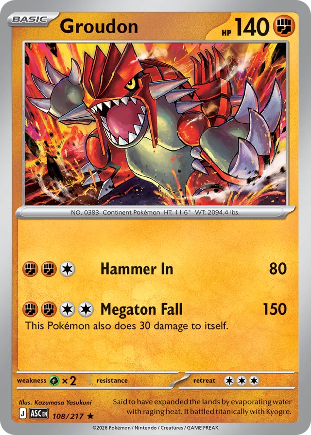 Groudon: Ascended Heroes 108/217 - Pokemon Single Card