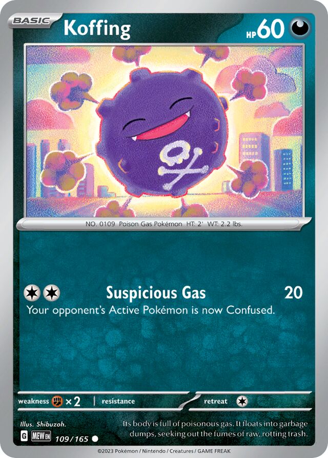 Koffing: Scarlet & Violet 151 109/165 - Pokemon Single Card