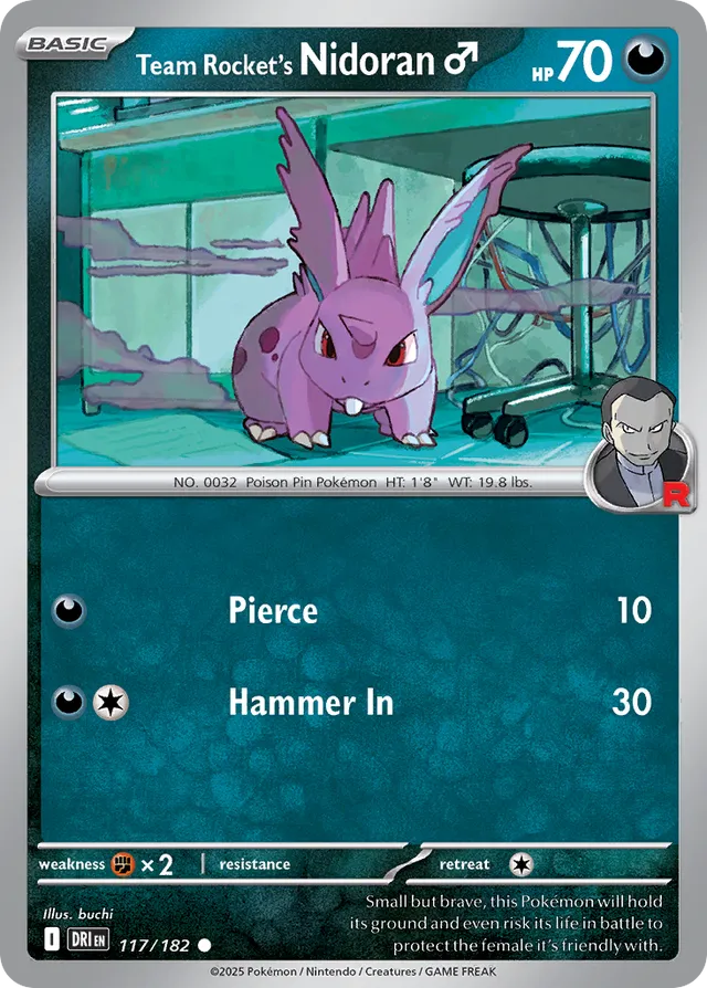 Team Rocket's Nidoran ♂: Destined Rivals 117/182 - Pokemon Single Card