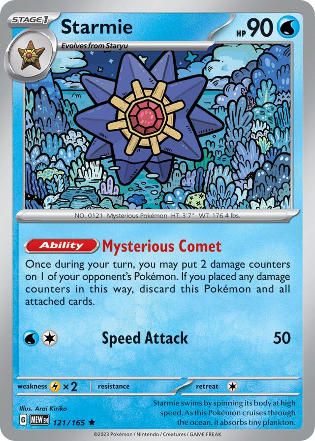 Starmie: Scarlet & Violet 151 121/165 - Pokemon Single Card