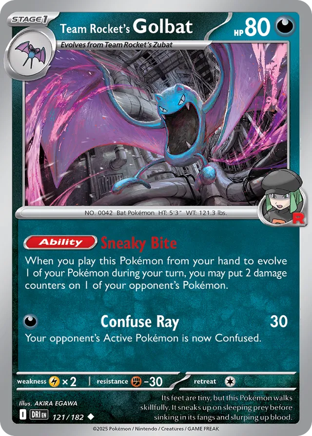 Team Rocket's Golbat: Destined Rivals 121/182 - Pokemon Single Card