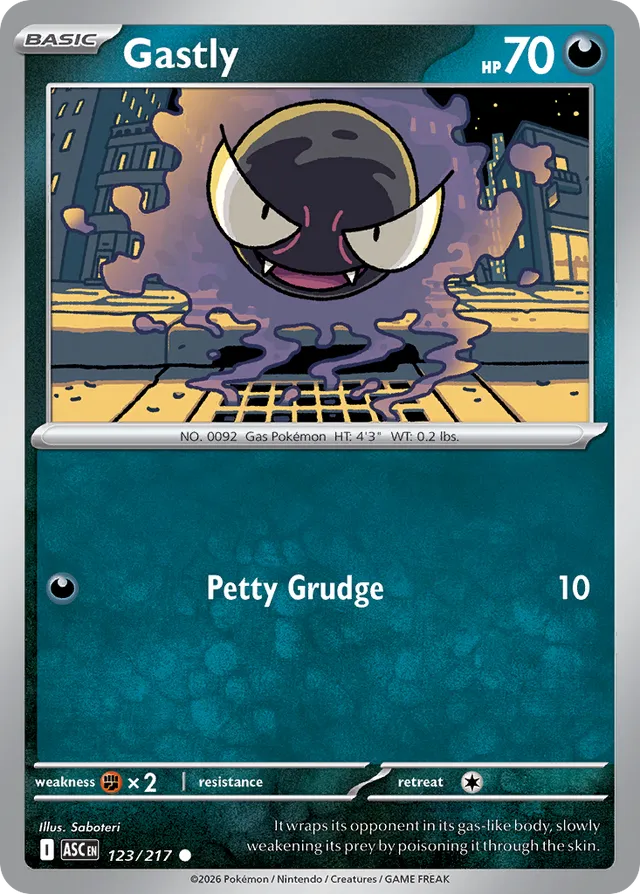 Gastly: Ascended Heroes 123/217 - Pokemon Single Card