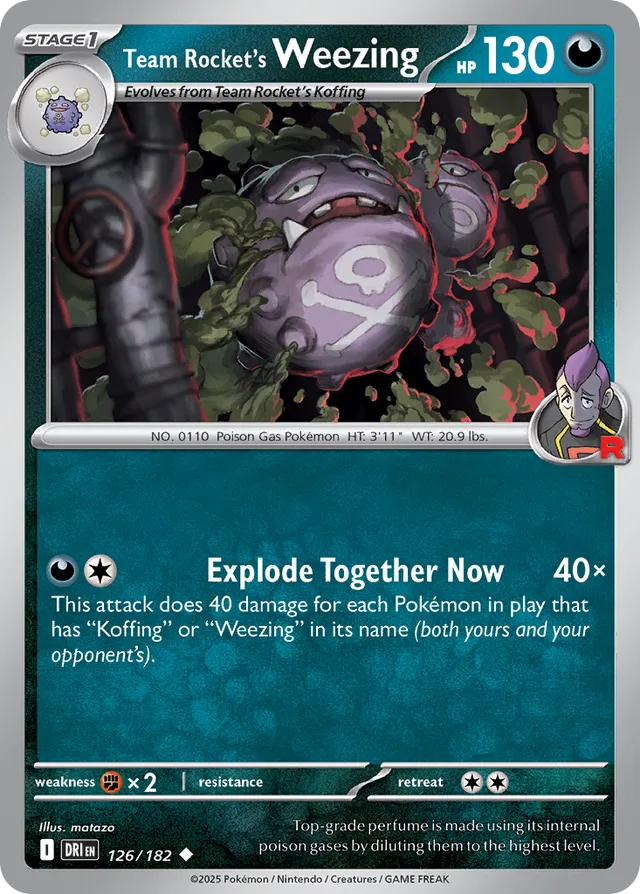 Team Rocket's Weezing: Destined Rivals 126/182 - Pokemon Single Card