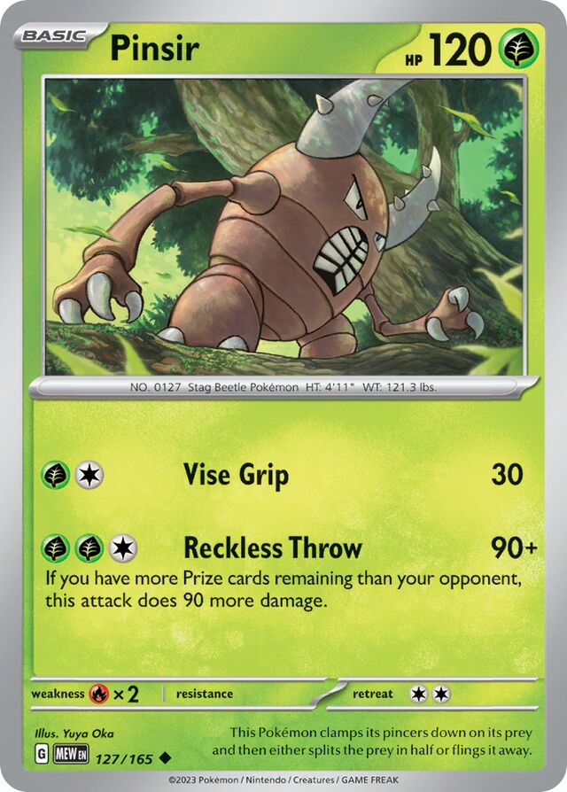 Pinsir: Scarlet & Violet 151 127/165 - Pokemon Single Card