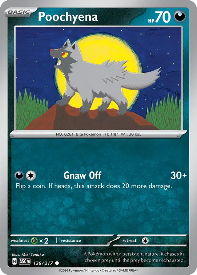 Poochyena: Ascended Heroes 128/217 - Pokemon Single Card