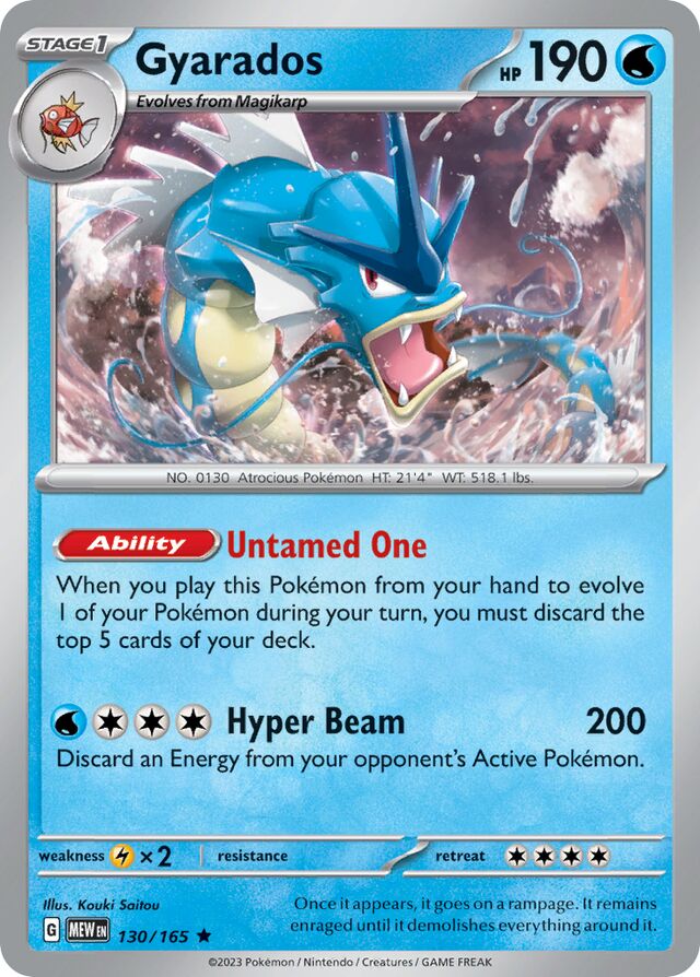 Gyarados: Scarlet & Violet 151 130/165 - Pokemon Single Card
