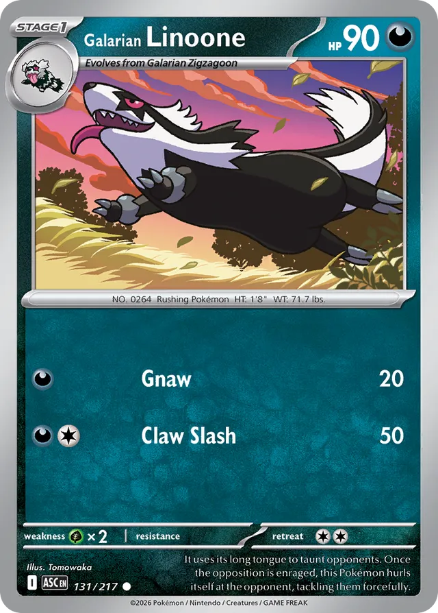 Galarian Linoone: Ascended Heroes 131/217 - Pokemon Single Card