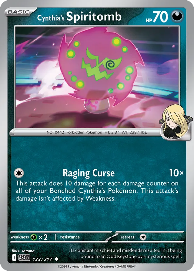 Cynthia's Spiritomb: Ascended Heroes 133/217 - Pokemon Single Card