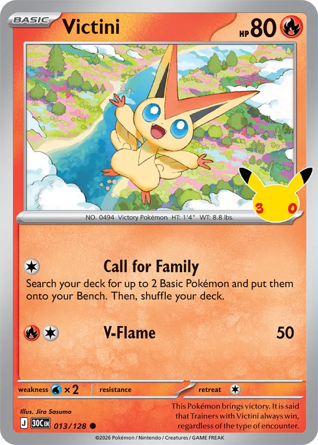 Victini: 30th Celebration 013/128 - Pokemon Card