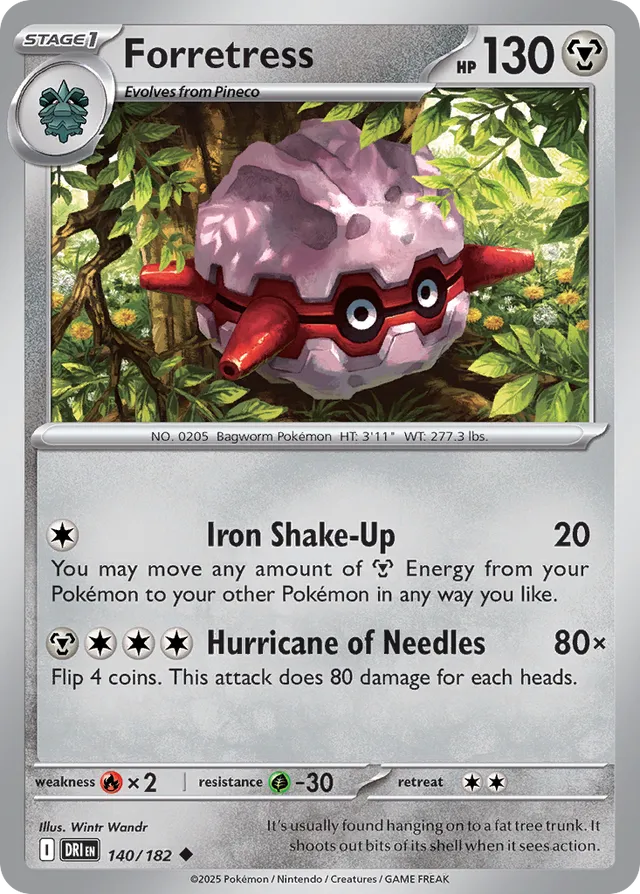 Forretress: Destined Rivals 140/182 - Pokemon Single Card