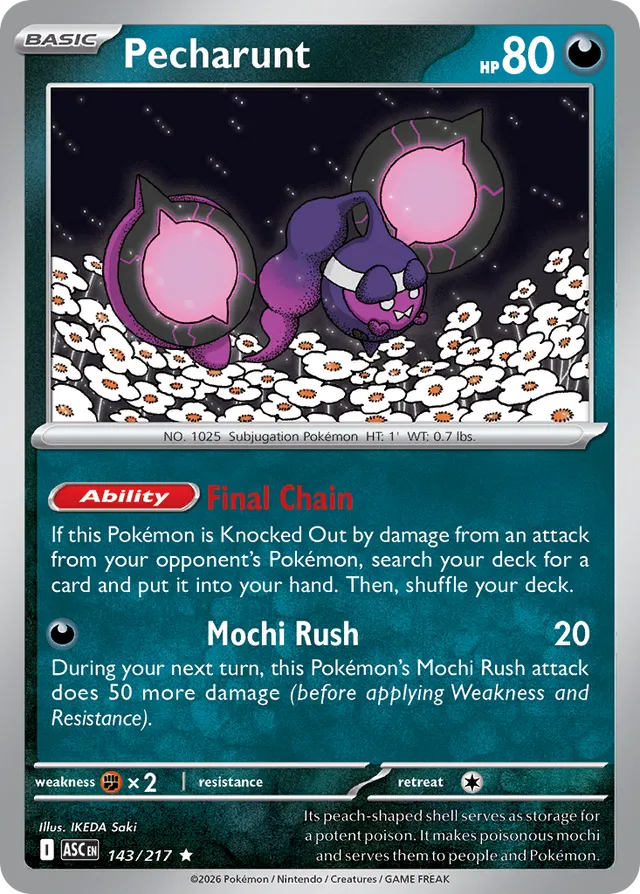 Pecharunt: Ascended Heroes 143/217 - Pokemon Single Card