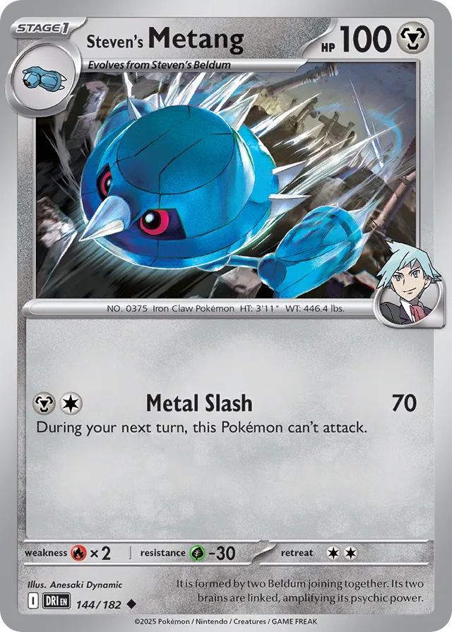 Steven's Metang: Destined Rivals 144/182 - Pokemon Single Card