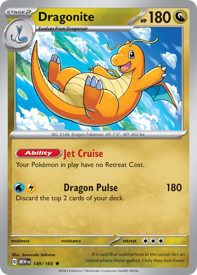 Dragonite: Scarlet & Violet 151 149/165 - Pokemon Single Card