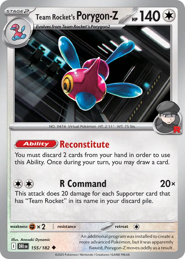 Team Rocket's Porygon-Z: Destined Rivals 155/182 - Pokemon Single Card