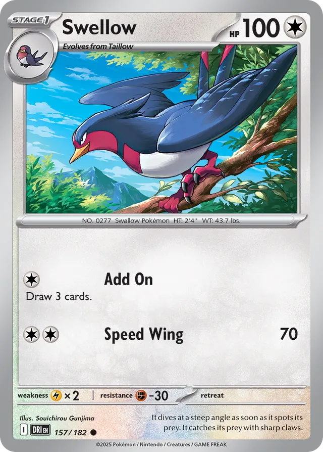 Taillow: Destined Rivals 157/182 - Pokemon Single Card