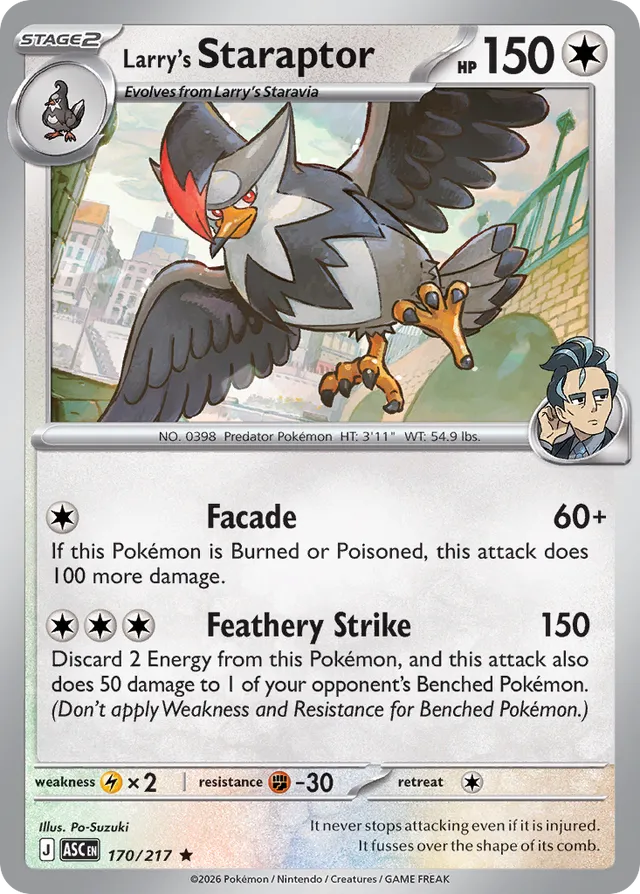Larry's Staraptor: Ascended Heroes 170/217 - Pokemon Single Card