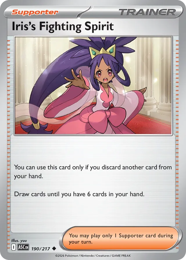 Iris's Fighting Spirit: Ascended Heroes 190/217 - Pokemon Single Card