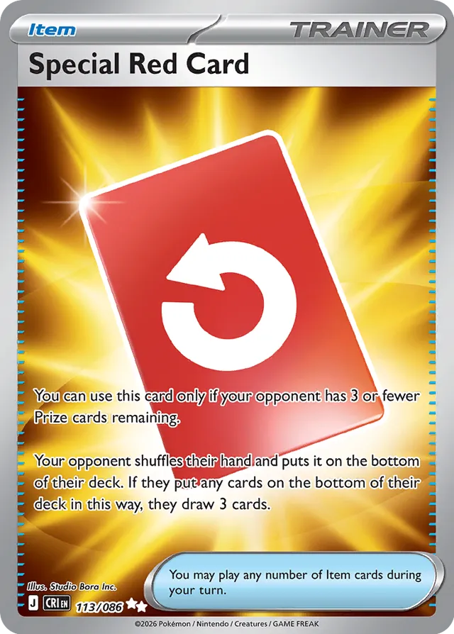 Special Red Card: Chaos Rising 113/086 - Pokemon Single Card
