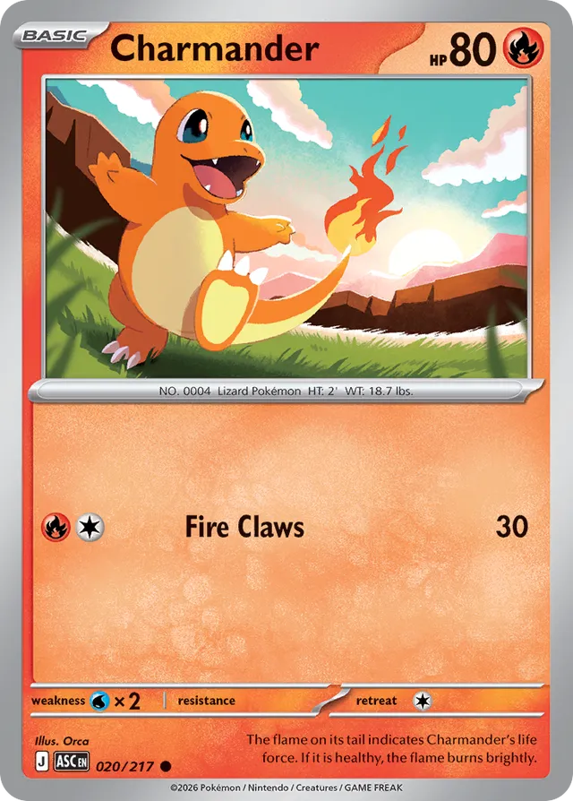 Charmander: Ascended Heroes 020/217 - Pokemon Single Card