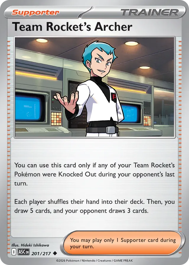 Team Rocket's Archer: Ascended Heroes 201/217 - Pokemon Single Card