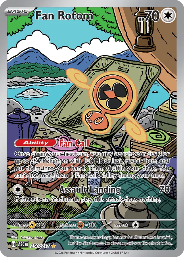 Fan Rotom 250/217 Illustration Rare - Ascended Heroes - Pokemon Card