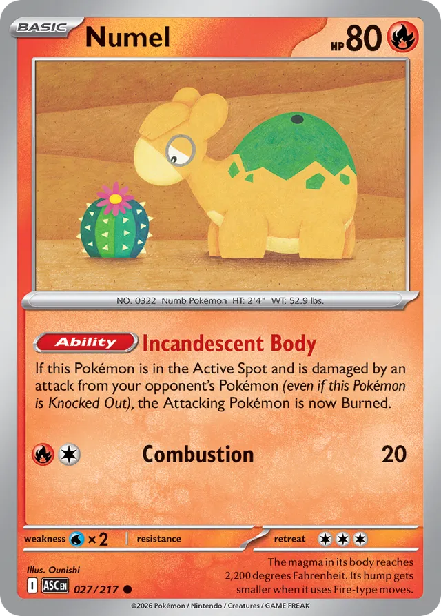Numel: Ascended Heroes 027/217 - Pokemon Single Card