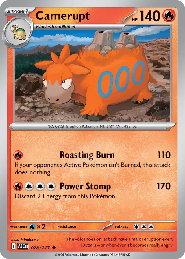 Camerupt: Ascended Heroes 028/217 - Pokemon Single Card