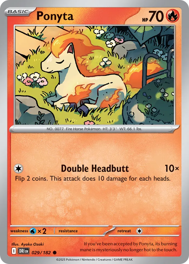 Ponyta: Destined Rivals 029/182 - Pokemon Single Card