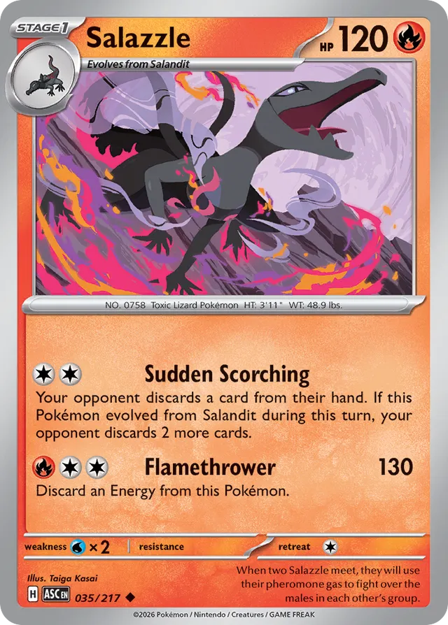 Salazzle: Ascended Heroes 035/217 - Pokemon Single Card