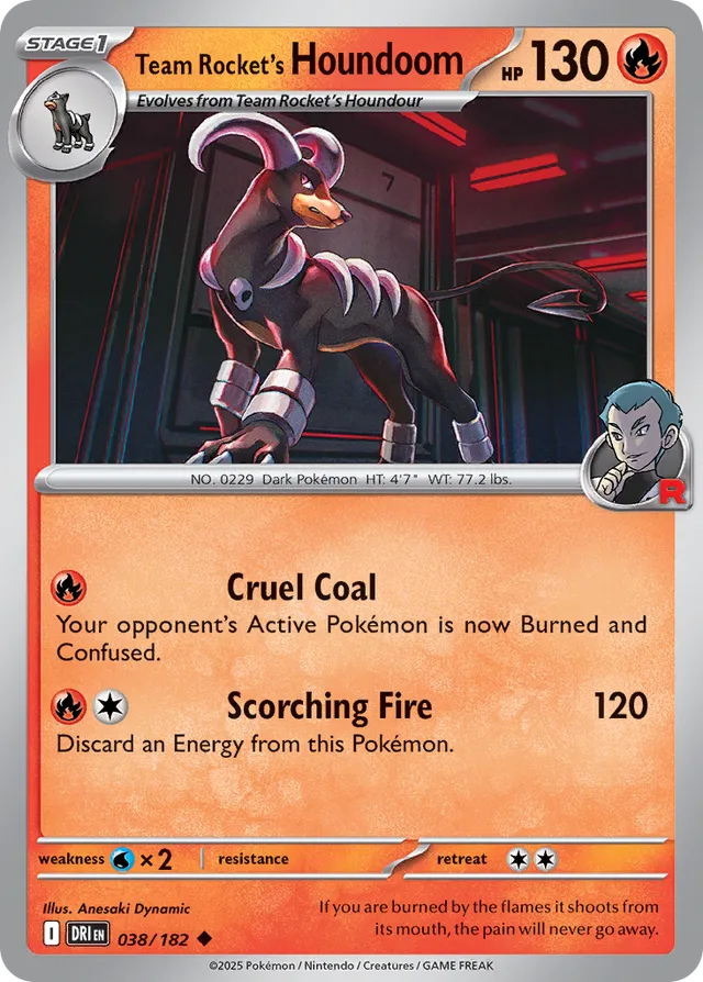 Team Rocket's Houndoom: Destined Rivals 038/182 - Pokemon Single Card