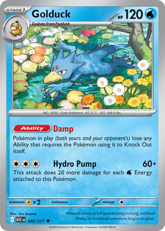 Golduck: Ascended Heroes 040/217 - Pokemon Single Card