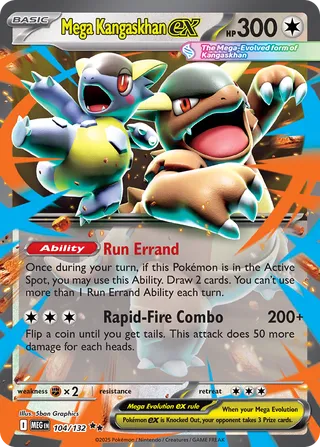 Mega Kangaskhan ex: Mega Evolution 104/132 - Pokemon Single Card