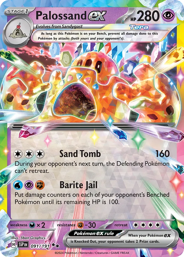 Palossand ex: Surging Sparks 091/191 - Pokemon Single Card